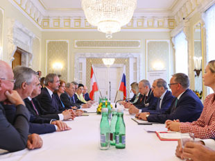 Minister of Foreign Affairs of the Russian Federation Sergey Lavrov meets with the Russian-Austrian Civil Society Forum Sochi Dialogue